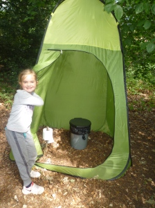 And finally, the most popular activity of them all- setting up our outdoor loo!